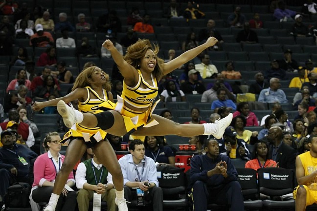 HBCU Johnson C. Smith University cheerleaders